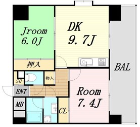 ライフ北梅田の物件間取画像